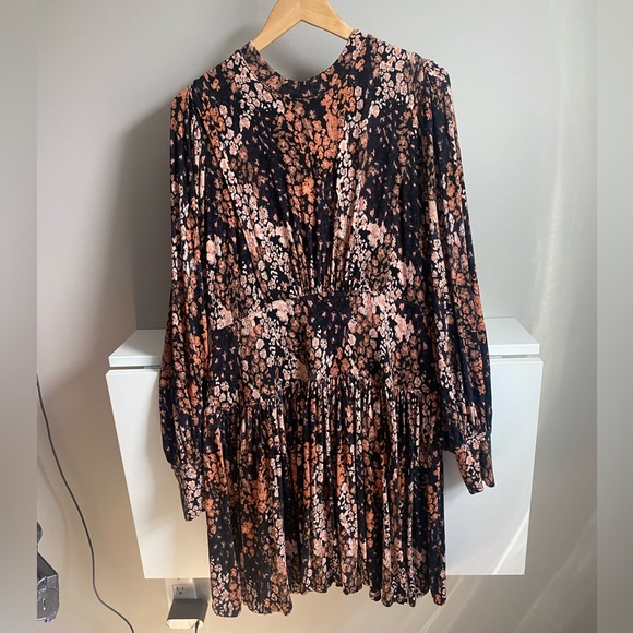 Free People Heartbeats Mini Long Sleeve Dress - Picture 2 of 8